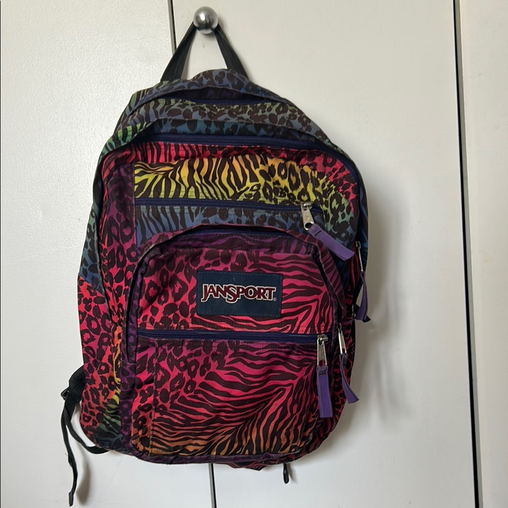 Jansport Multicolor Animal Print Backpack